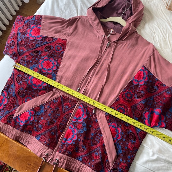 Free People zip up jacket with lace - Picture 6 of 10